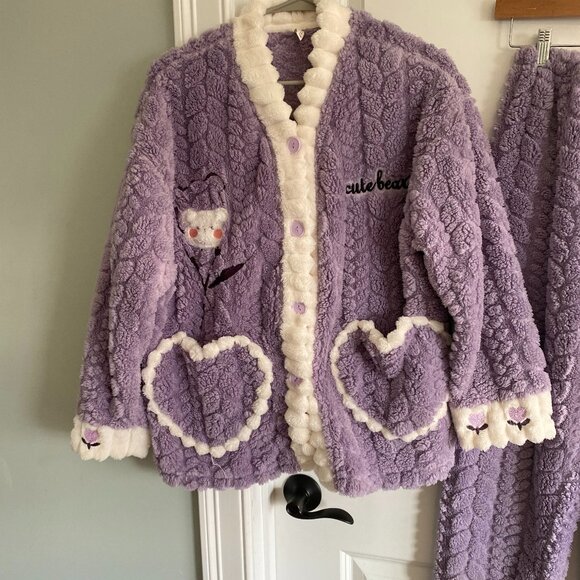 Fleece Fuzzy PJs - Picture 3 of 7